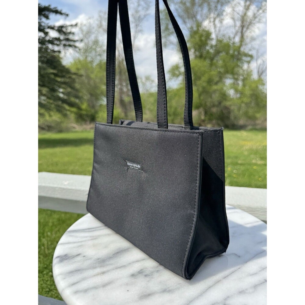 Kate Spade Tote Black Nylon Vintage Y2K Vintage Shoulder Bag - Picture 4 of 10